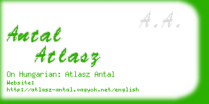 antal atlasz business card